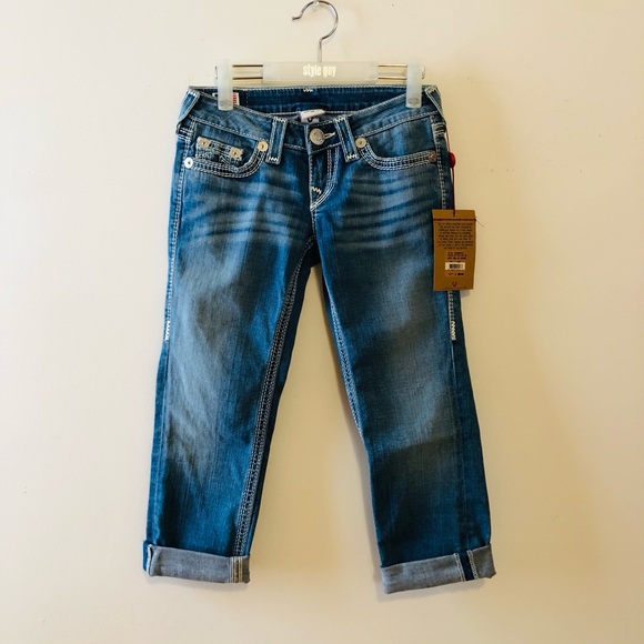 NWT True Religion Women’s made in USA Lizzy Low rise Capri Jeans : Y2K Version - Picture 2 of 4